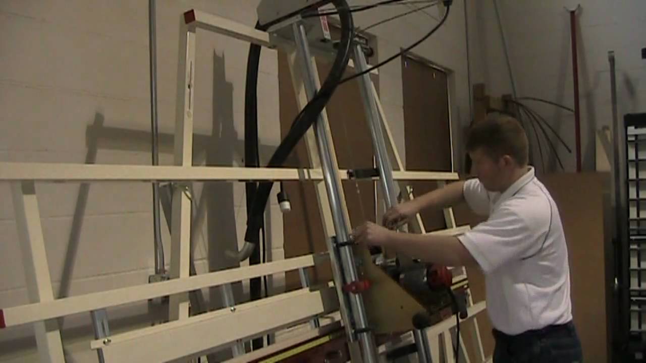 V Grooving ACM panel with SR5 Panel Saw/Router Safety Speed