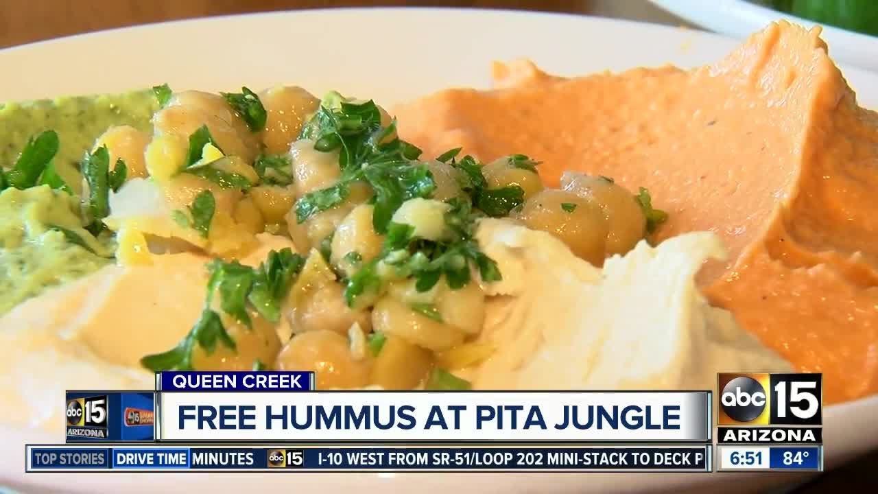 Pita Jungle giving out free hummus at Queen Creek location grand opening YouTube