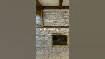 How to whitewash brick #whitewash #brick #paint #diy @KoolKat_31  @Olive_RE