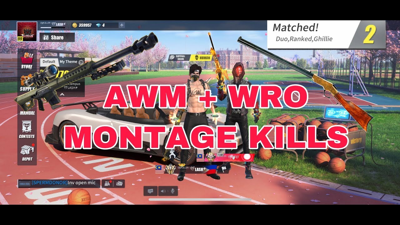 ROS: MORAD NUMBER 1? Really? AWM + Wro Montage Video Rules Of Survival morad ros duysea smzz