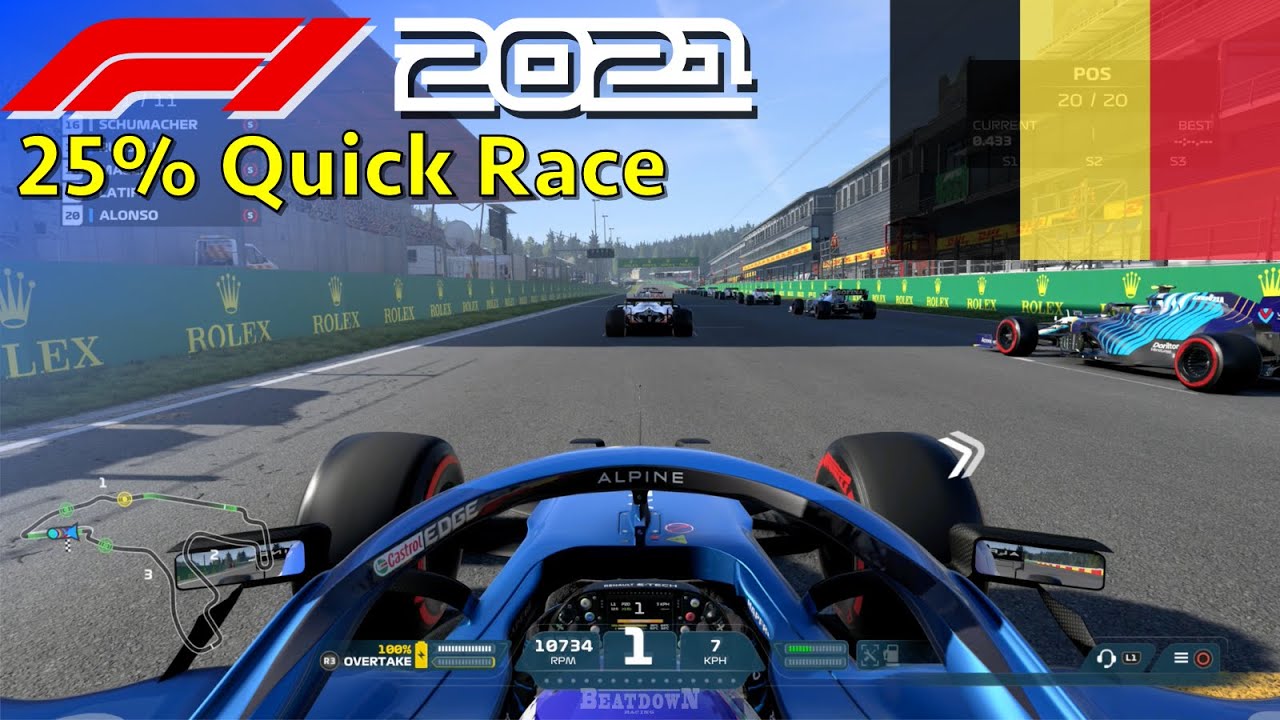 FIRST F1 2021 GAMEPLAY! - Spa 25% Race w/ Alonso's Alpine | PS5 - YouTube