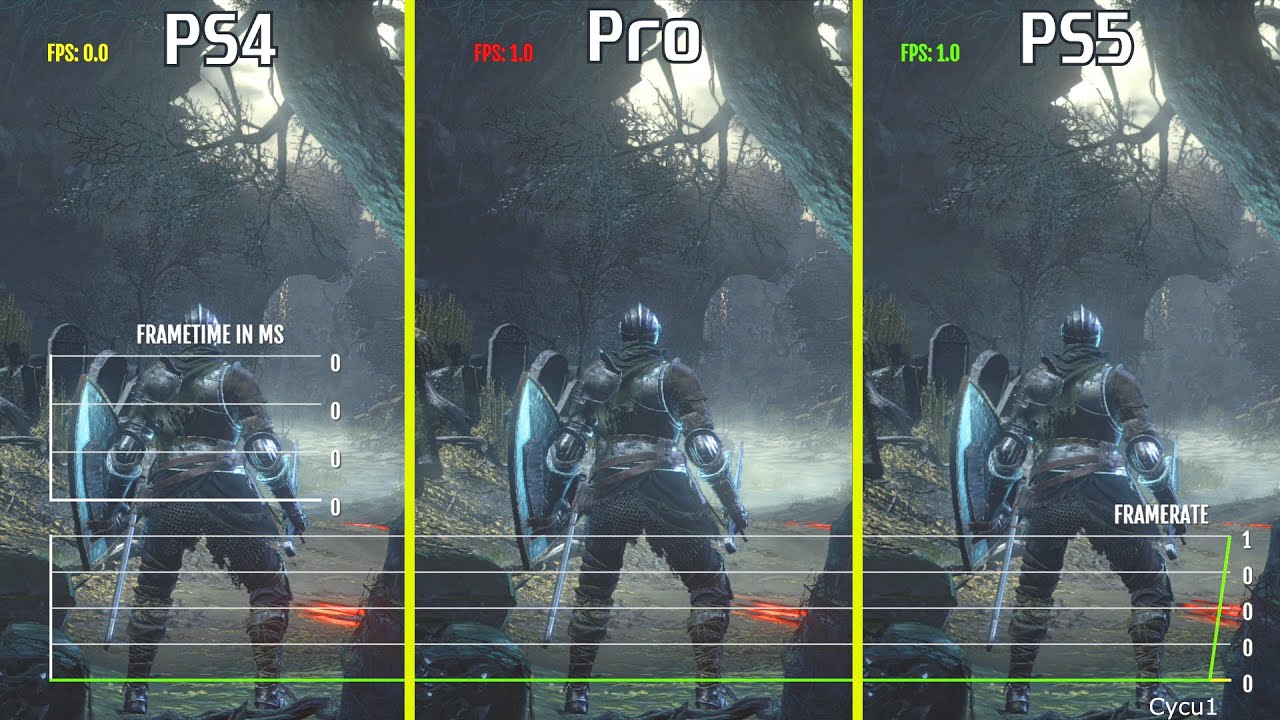 Dark Souls 3 PS4 vs PS4 Pro vs PS5 Frame Rate Test - YouTube