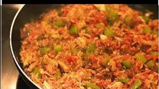 طريقة عمل التونه بالبصل والطماطم (Tuna with onions and tomatoes)(金槍魚配洋蔥和西紅柿)