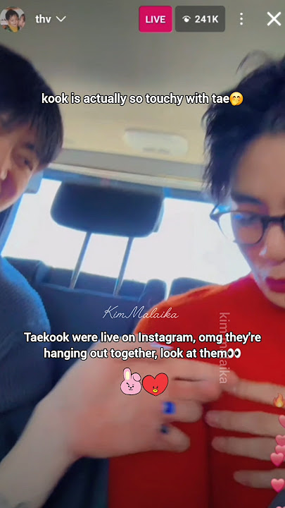OMG!!! Taekook were live on Instagram😭  #taekook #shorts #taehyunh #jungkook #bts