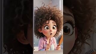 Her Frizzy Hair TRANSFORMED 😱✨ #arganoil #animation #funnykids #cartoon #funnyvideo
