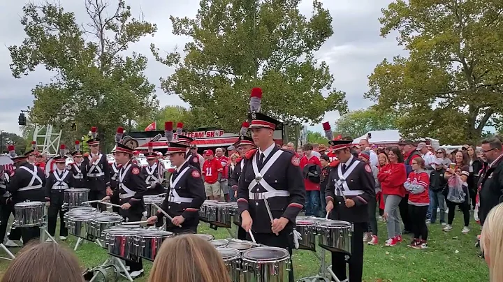 The Ohio State Marching Band (TBDBITL) Tenors performing after Skull Session vs Rutgers Oct, 1 2022