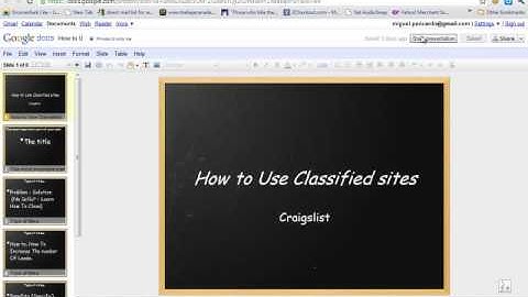 How To Use Craigslist