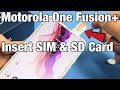 Motorola One Fusion+: How to Insert SIM &amp; SD Card + Format SD Card