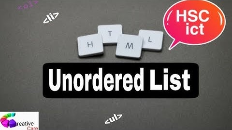 Html  Unordered  List(ICT) Bangla tutorial  #HSC #sadia_afroz #Aid_for_students