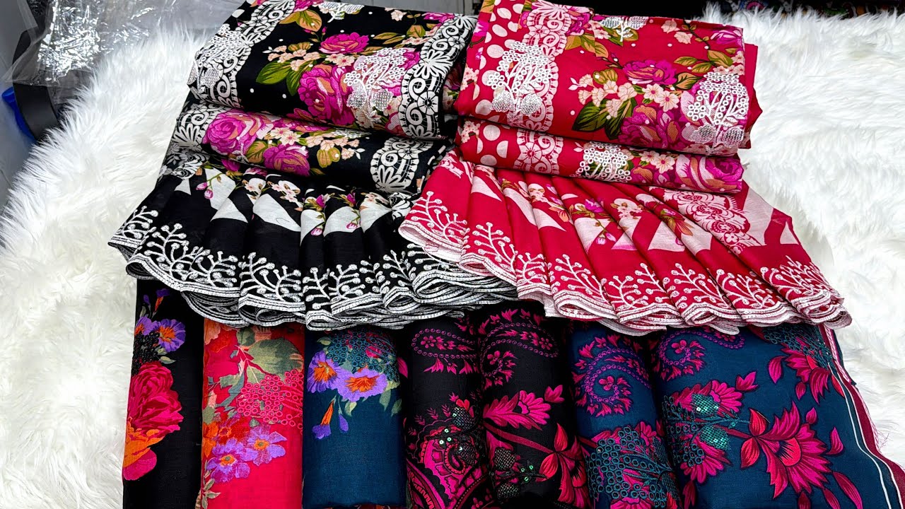 পাকিস্তানি স্টাইলে লাক্সারি কটনের থ্রিপিস কিনুন মার্কেট চ্যালেঞ্জ দামে/Eid special luxury cotton 3pc