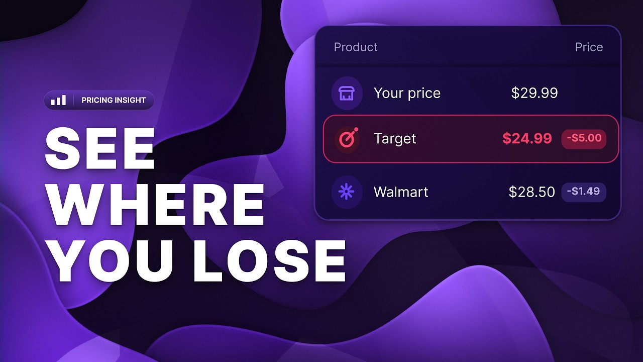 Video thumbnail: See where you lose. Your price compared with Target and Walmart.