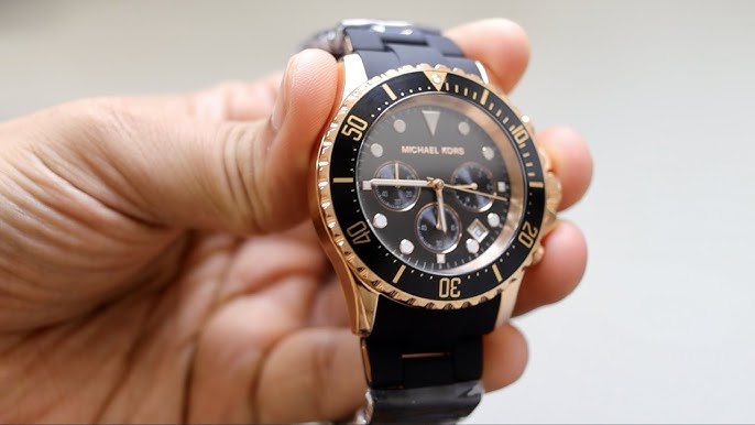Michael Kors Men\'s Everest Black Gold watch Rose MK9055 - Chronograph Everest, YouTube - 