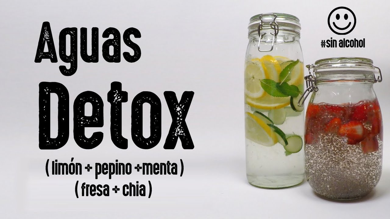 Aguas Detox (Limón, Pepino, Menta) y (Fresa, Chia) DrinkerosAL - YouTube.