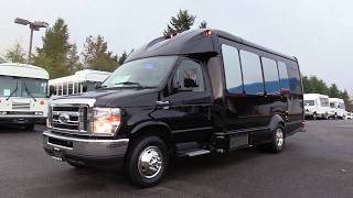 2015 Ford Starcraft Starquest 14 Passenger w/ Rear Luggage Shuttle Bus - S07383
