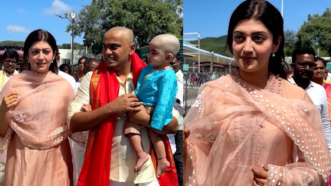 Actress Pranitha Subhash Spotted At Tirumala Temple With Her Son And Husband | Ybrant News