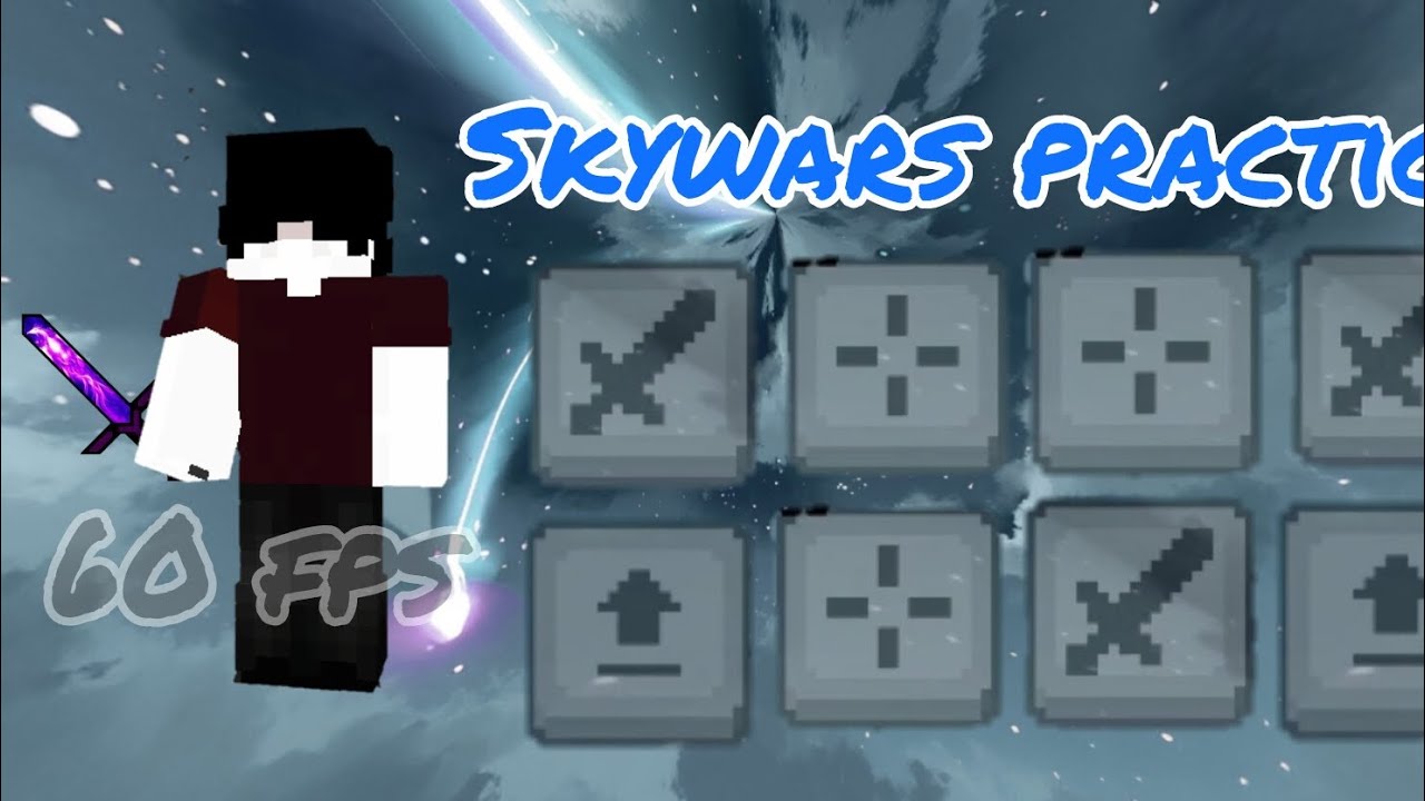 Skywars Practice in Minecraft! Pro Mobile GamePlay | 60 fps.