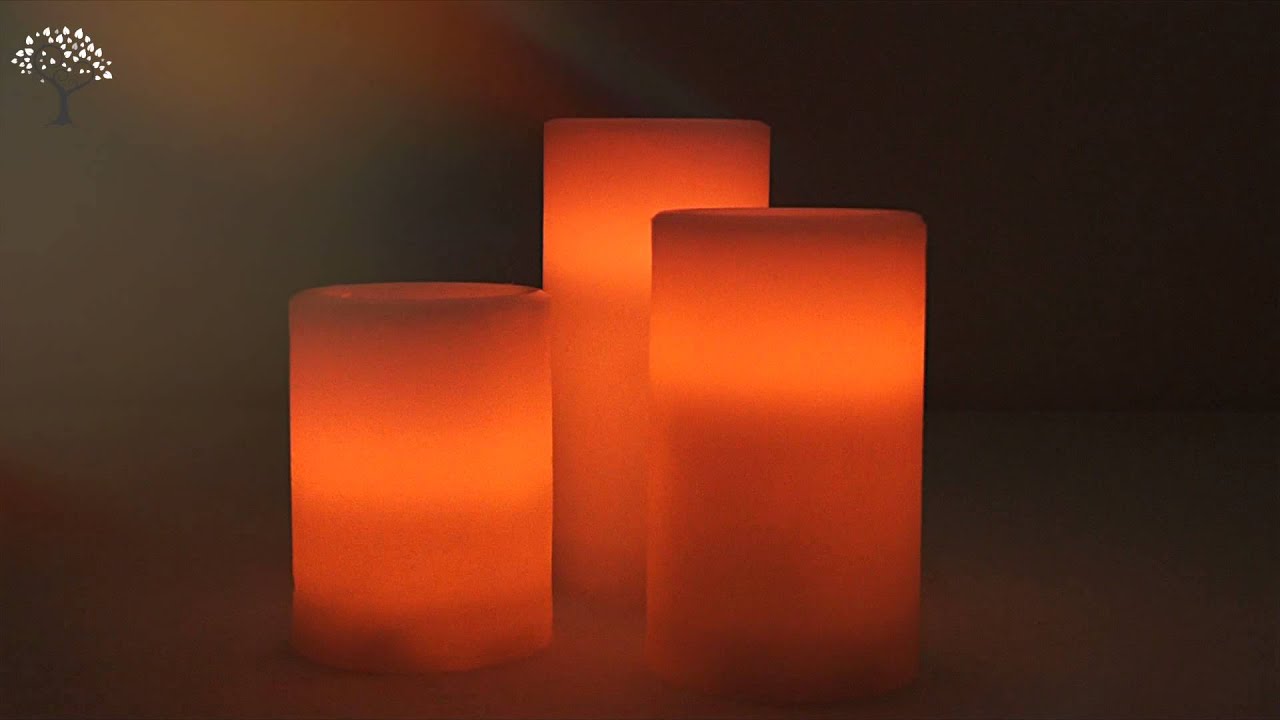 LED-Leuchtkerzen mit Echtwachs,3 Stück, flackernd Artikel-Nr. 066-35 www.deko-welten.de