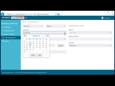Orisoft swiftHCMS - Leave Application