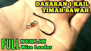 Rangkaian Pancing Dasaran 1 Kail Timah Bawah Full Neklin Bottom Fishing Rig