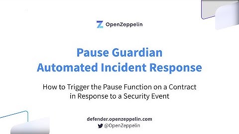 Pause Guardian - Smart Contract Incident Response Automation