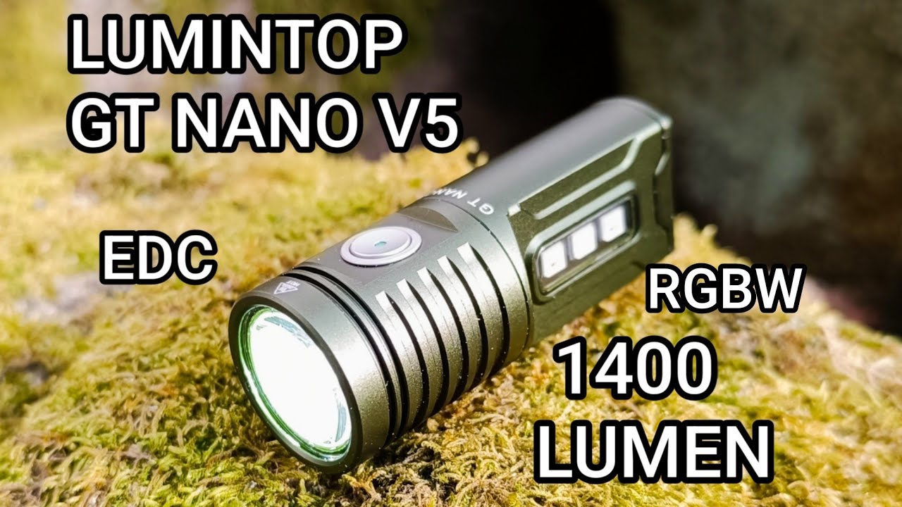 Lumintop GT Nano V5.0 Led Taschenlampe 1400 Lumen UV +RGB Modus Test Review Flashlight by Banggood