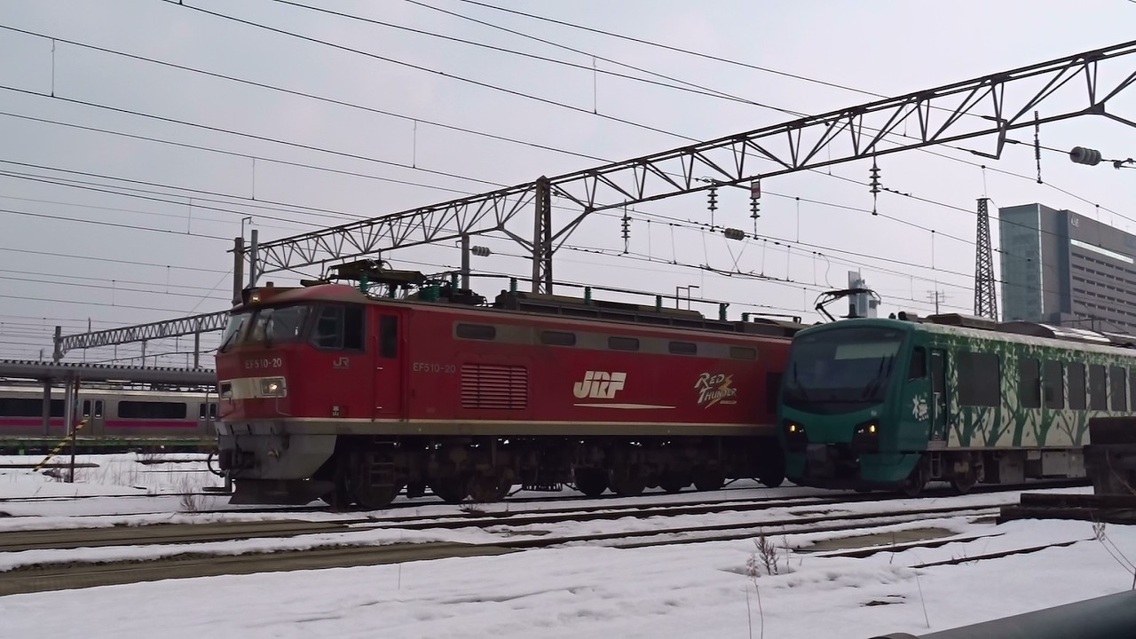 2026.02.14 貨物列車（3099列車）秋田駅発車 ※秋田駅約6時間50分遅れ