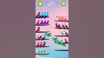 Bird Sort Color Puzzle Level - 131 #gameplay #shorts