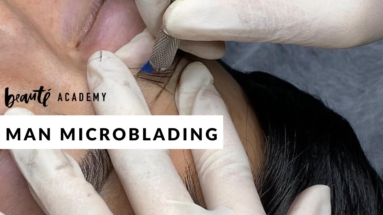 MAN EYEBROWS TATTOO MICROBLADING | ENTIRE PROCESS