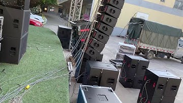Max-6 dual 6 inch line array testing.