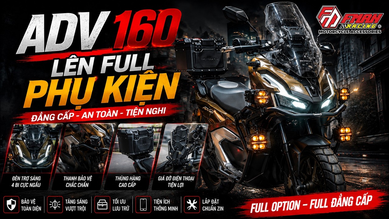 Fman Racing Honda ADV 160 lên full phụ kiện cực ngầu | Fman Racing - YouTube