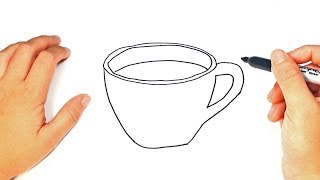 cup drawing draw easy taza dibujo dibujar un como facil paso tutorial drawings