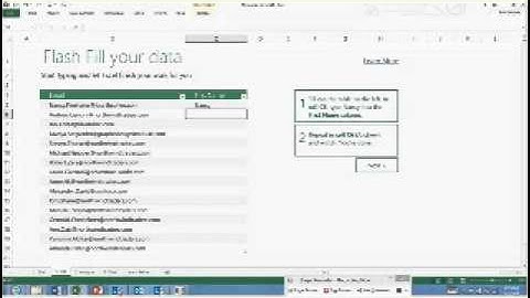 Quick Tip Excel Flash Fill