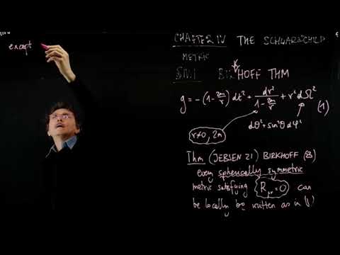 General Relativity II: Schwarzschild metric, part I