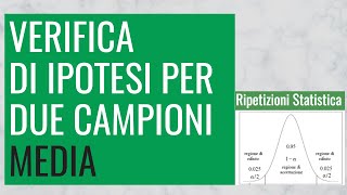 75. Verifica di Ipotesi per Due Campioni [Media]