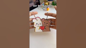 DIY BFF keychain 💖✨#shorts #art #diy #muktaartandcraft #youtubeshorts