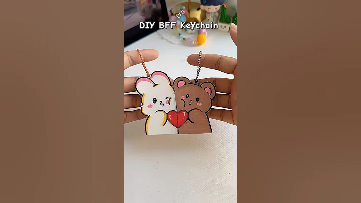 DIY BFF keychain 💖✨#shorts #art #diy #muktaartandcraft #youtubeshorts