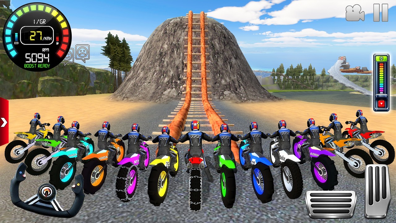 Motor Dirt Bikes Driving Extreme Off-Road - Extreme Motocross dirt Bike Stunt Racing #7 | GamePlay