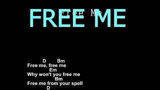 Free Me - URIAH HEEP - Guitar Backing Track with chords and lyrics