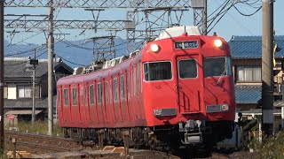 名鉄6000系 6003F (三河ﾜﾝﾏﾝ編成 普通須ヶ口行き) 木曽川堤〜黒田間通過シーン