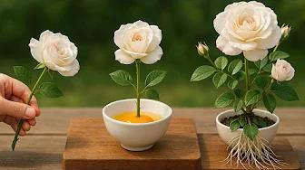 Just Egg! The rose suddenly took root, sprouted and grew like crazy