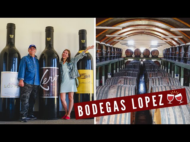 Probando VINOS EN MENDOZA, Argentina 🍷 | Visita Guiada y Cata de Vinos en BODEGAS LÓPEZ en Maipú 🇦🇷