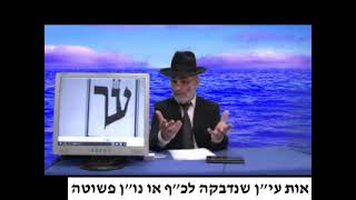 הרב שלמה מועלם שליט"א - אות עי"ן שנדבקה לכ"ף או נו"ן פשוטה. 0233
