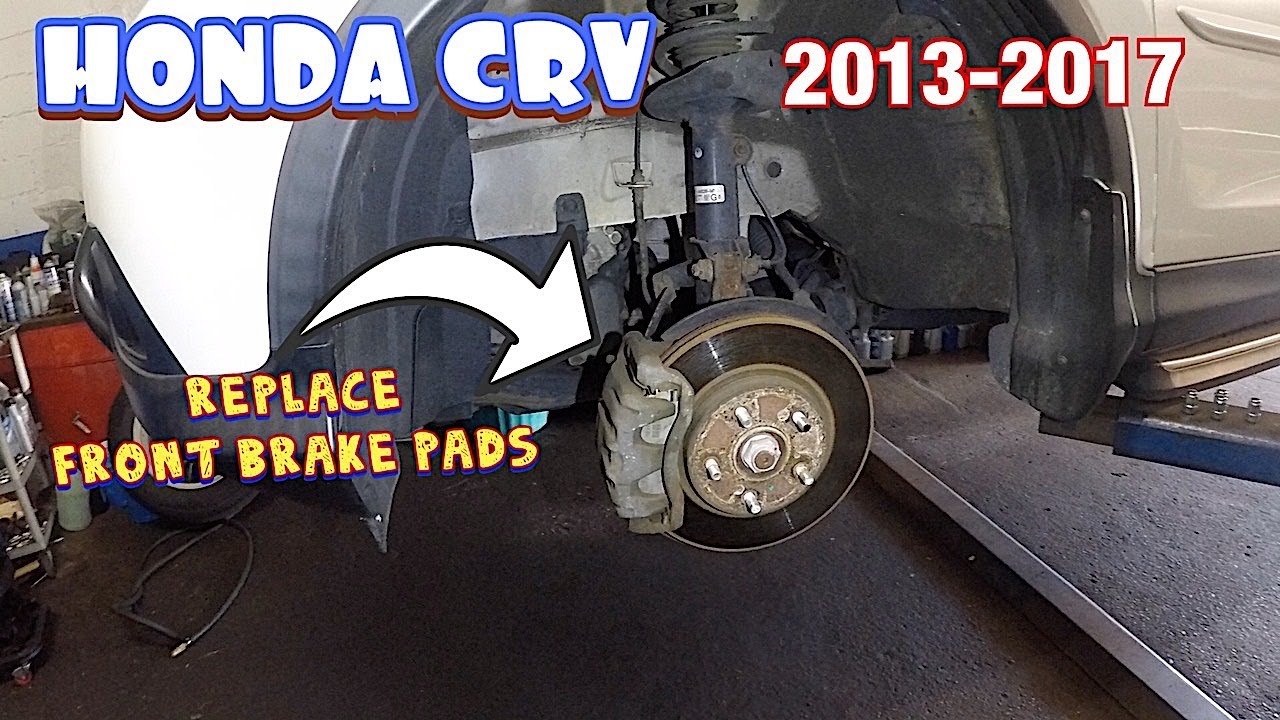 How to replace front brake pads on Honda CRV 2013 to 2017 - YouTube