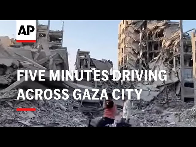 Five minutes driving across Gaza City - AP shows destruction after 2 two years of war