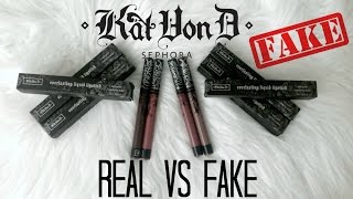 huh tro Monarch REAL vs FAKE $2: Kat Von D EVERLASTING Liquid Lipsticks (How To Spot) -  YouTube