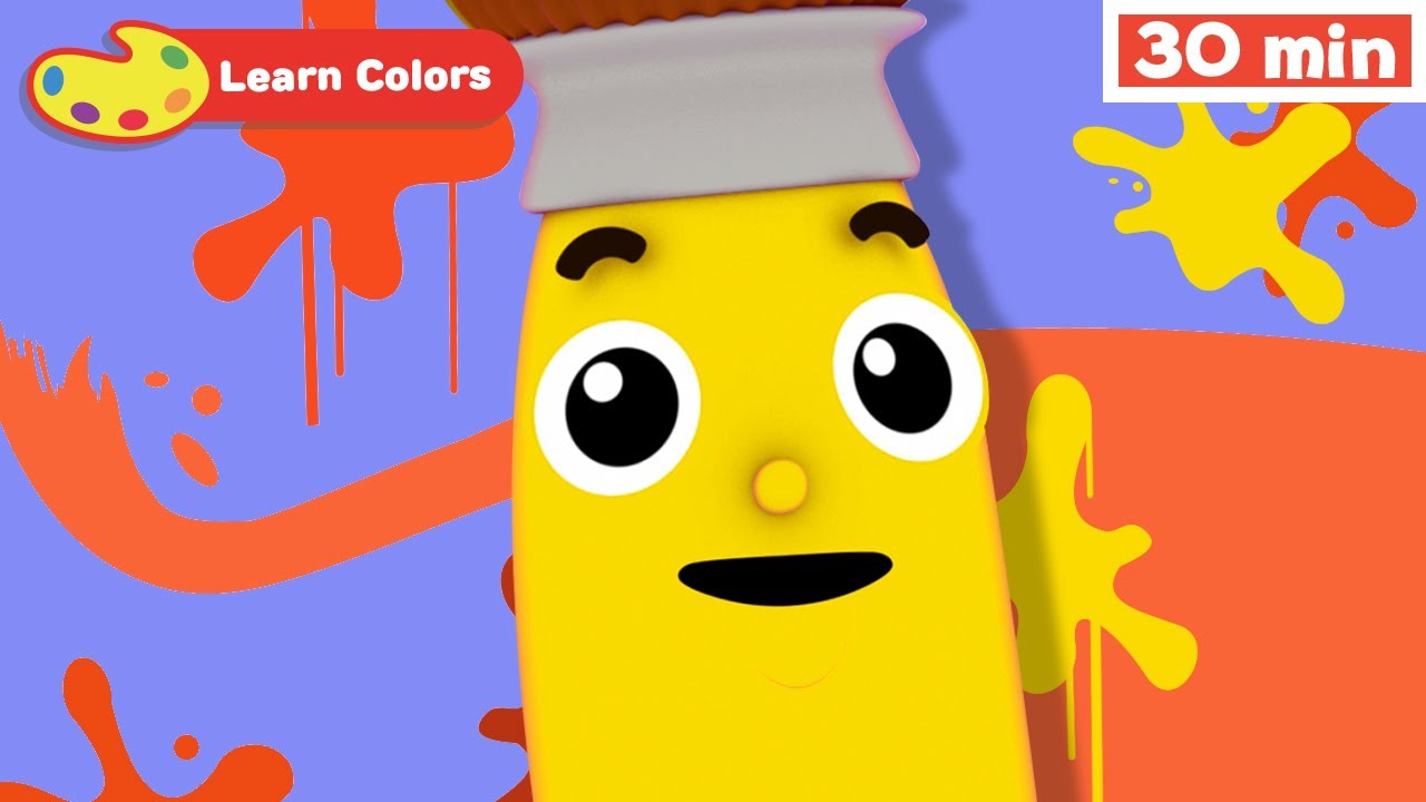 Learn Colors for Children w Petey Paintbrush | Toddler Learning Video ...