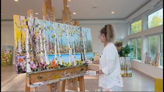 Are you trying to please everybody? Painting a forest & lake landscape with Giselle Denis