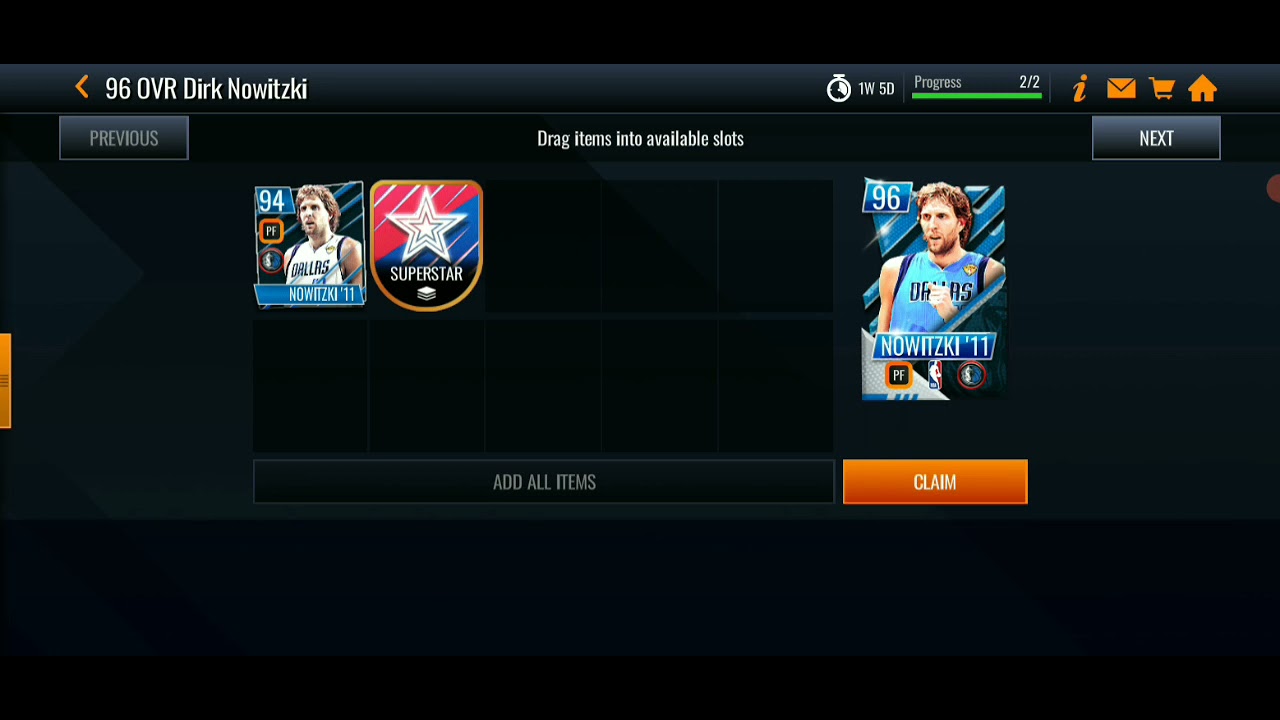 claiming 97 overall second round playoff dirk notwitzki in nba live mobile season 5