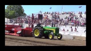 John Deere 830 tractor pull Dodge County WI Fair 8-22-15