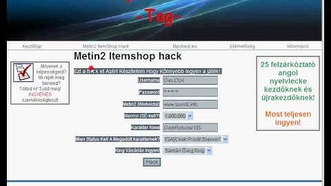 Metin2 Itemshop hack